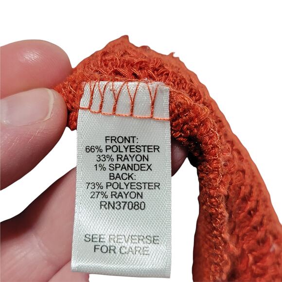 Cato Woman Orange Knit Sleeveless Sweater Size 18/20W - Picture 3 of 10